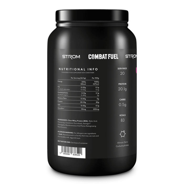Combat Fuel Clear Whey Protein 490g – Juice-Like Shake with 20.1g Protein & AstraGin®