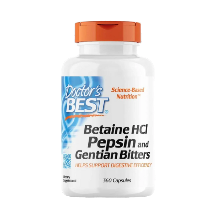 Doctor's Best Betaine HCL, Pepsin and Gentian Bitters 360 Capsules