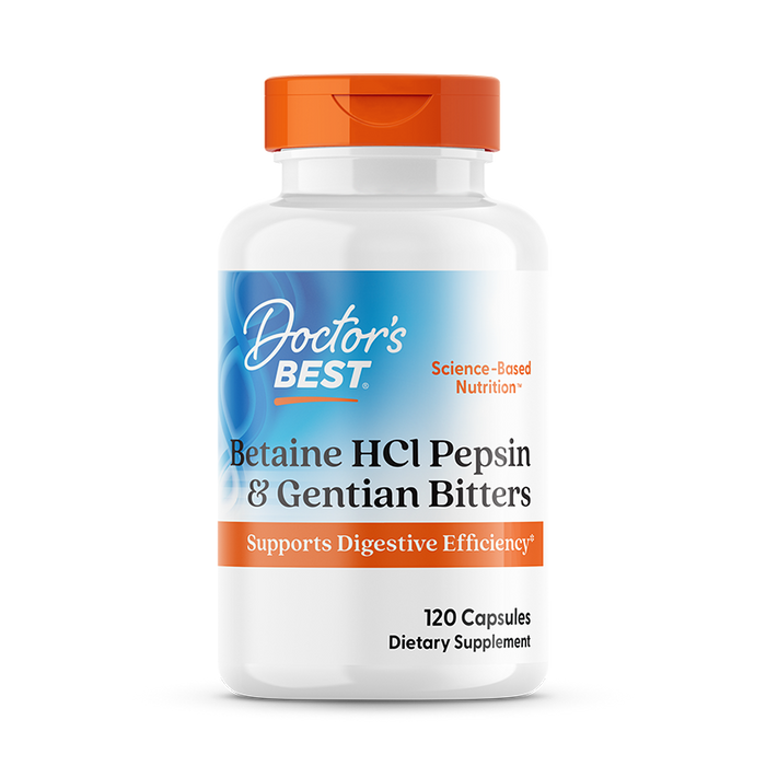 Doctor's Best Betaine HCL, Pepsin and Gentian Bitters 360 Capsules