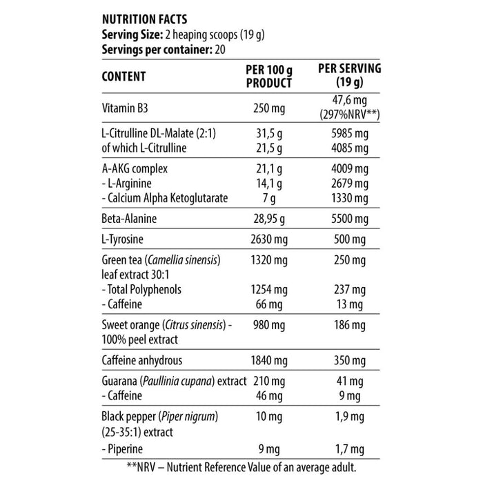 Dorian Yates DY Nutrition Blood And Guts 380g - Pre Workout at MySupplementShop by DY Nutrition