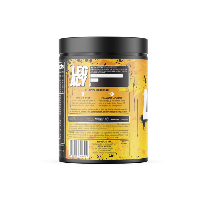 Efectiv Legacy Pre-Workout 380g - Beta-Alanine at MySupplementShop by EFECTIV