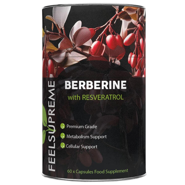 Feel Supreme Premium Berberine & Resveratrol Supplement 60 Caps