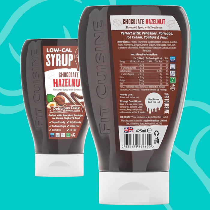 Fit Cuisine Low Calorie Syrup 425ml Chocolate Hazelnut - Health Foods at MySupplementShop by Fit Cuisine