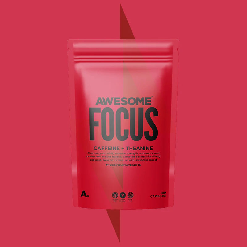 Awesome Supplements Focus 100 Capsules | Caffeine Tablets + Theanine - Focus Supplement at MySupplementShop by Awesome Supplements