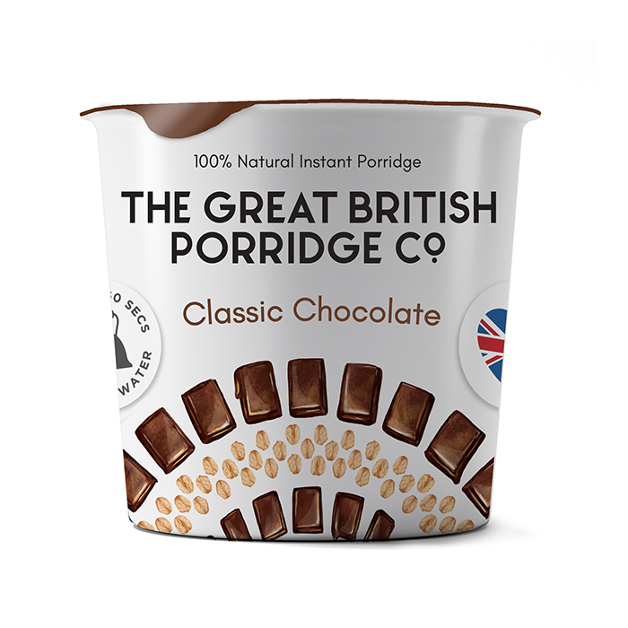 The Great British Porridge Co 100% Natural Instant Porridge 8x60g - Classic Chocolate - Breakfast Cereal at MySupplementShop by The Great British Porridge Co.