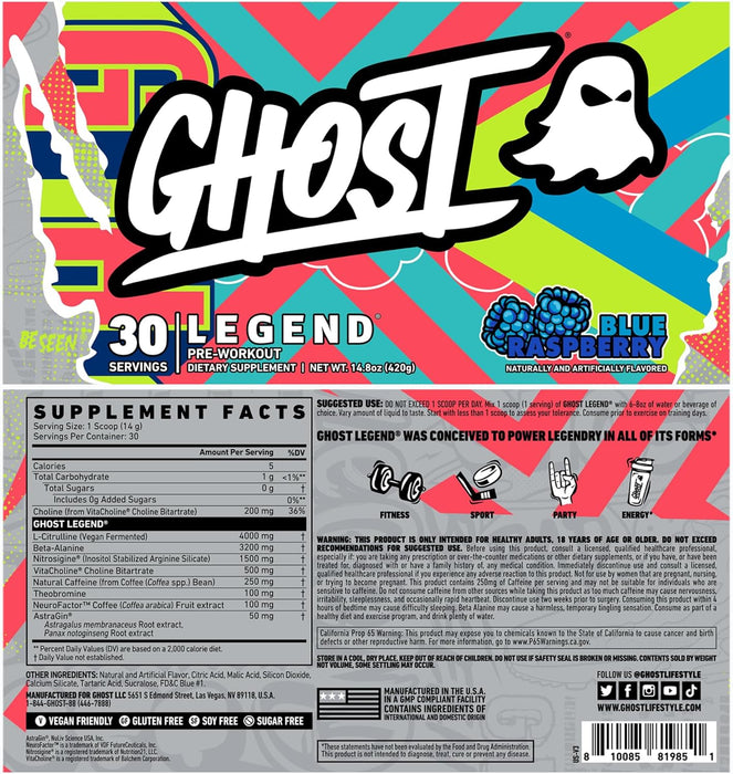 Ghost Legend V3 Pre Workout 30 Servings - Pre Workout at MySupplementShop by Ghost
