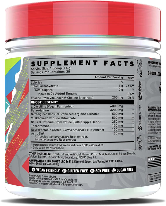 Ghost Legend V3 Pre Workout 30 Servings - Pre Workout at MySupplementShop by Ghost