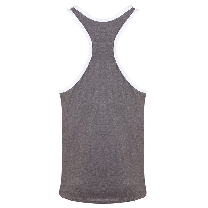 Golds Gym Muscle Joe Contrast Stringer - Grey/White