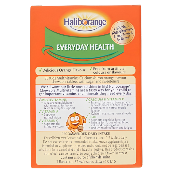 Haliborange Multi-Vitamin Calcium And Iron 30 Tablets