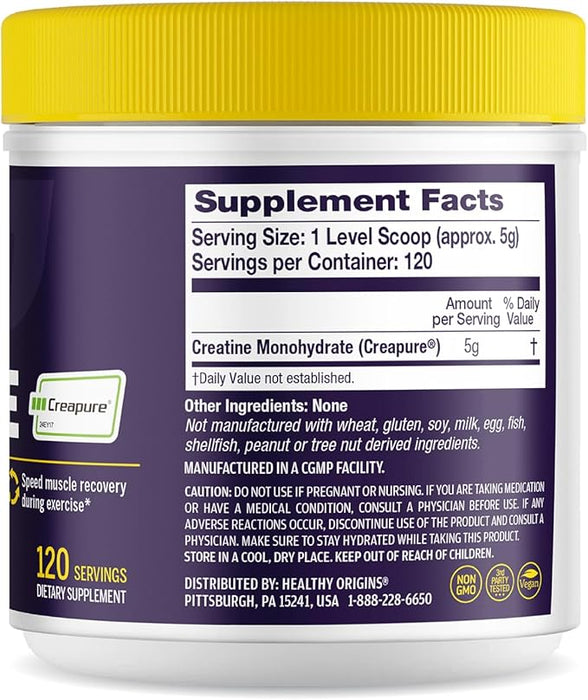 Healthy Origins Creatine Powder (Creapure) 21.2oz
