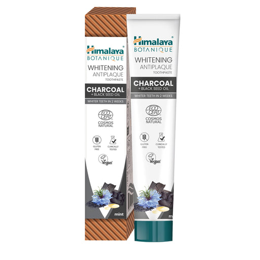 Himalaya Whitening Antiplaque Toothpaste Charcoal + Black Seed Oil 75ml.