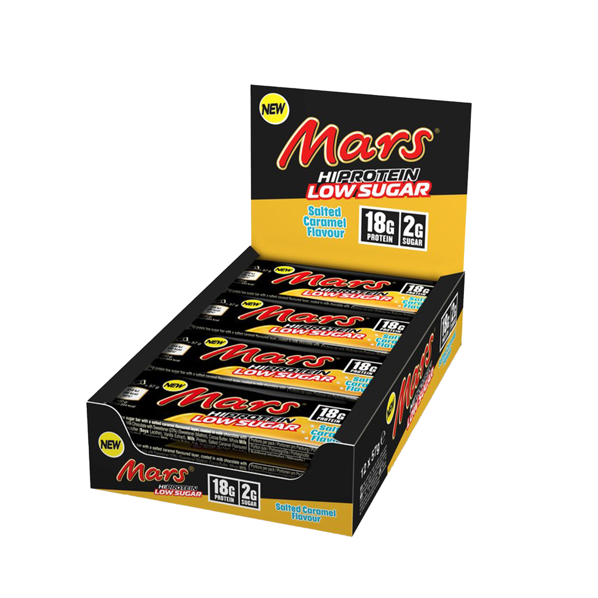 Mars Hi Protein Low Sugar 12x57g Salted Caramel - Protein Bars at MySupplementShop by Mars