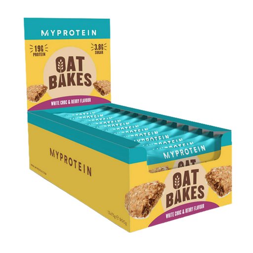 MyProtein Oat Bakes 12x75g Berry & White Chocolate | Premium Health & Nutrition at MySupplementShop.co.uk