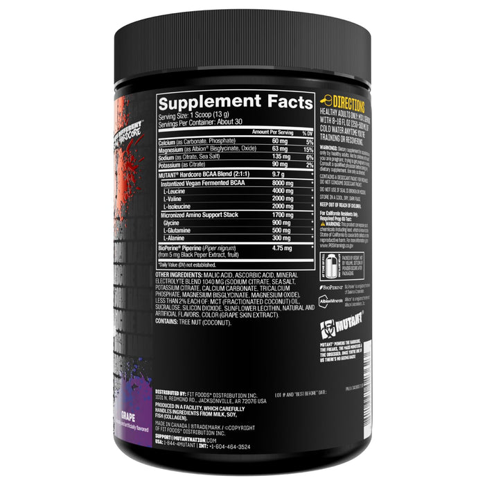 Mutant Hardcore BCAA 390g