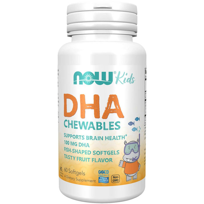 NOW Foods DHA Kid's Chewable, 100mg - 60 softgels