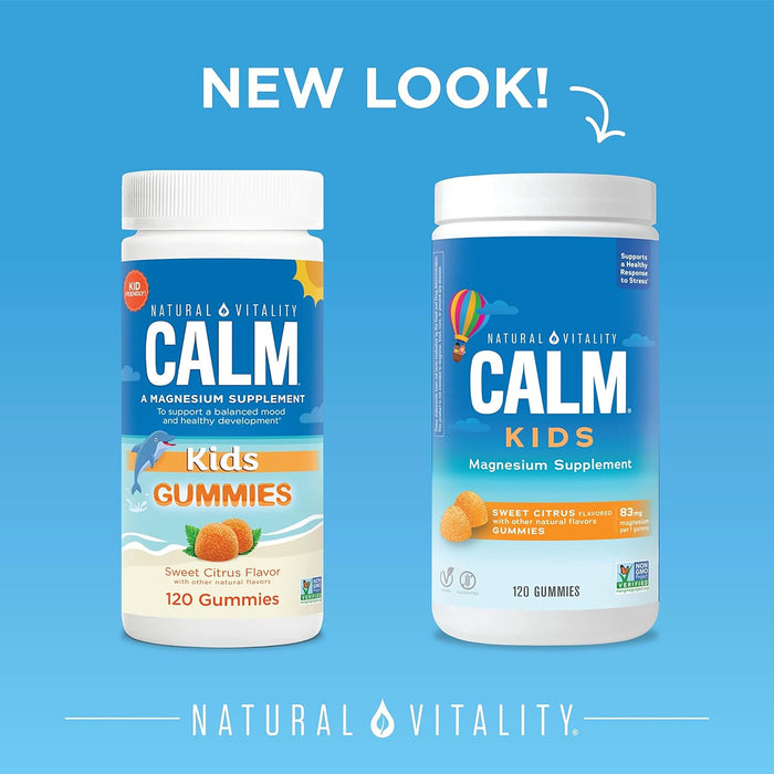 Natural Vitality Calm Kids Gummies, Sweet Citrus - 60 gummies - Sports Supplements at MySupplementShop by Natural Vitality