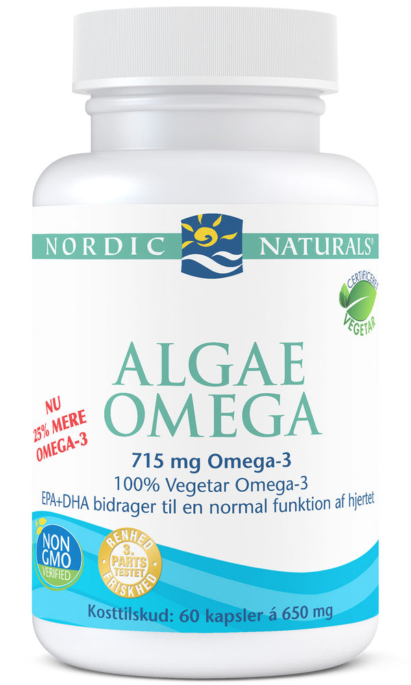 Nordic Naturals (Danish Label) Algae Omega, 715mg Omega 3 - 60 softgels