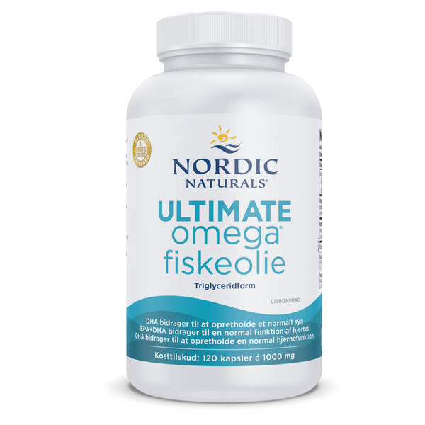 Nordic Naturals (Danish Label) Ultimate Omega Fiskeolie, 1280mg Lemon - 120 softgels