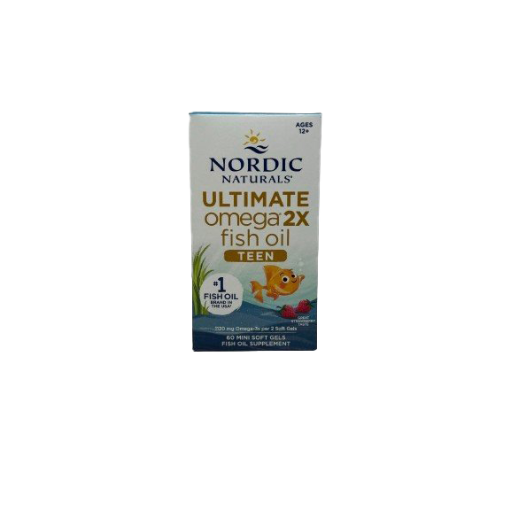 Nordic Naturals Ultimate Omega 2X Fish Oil TEEN, Strawberry (EAN 768990891212) - 60 mini softgels