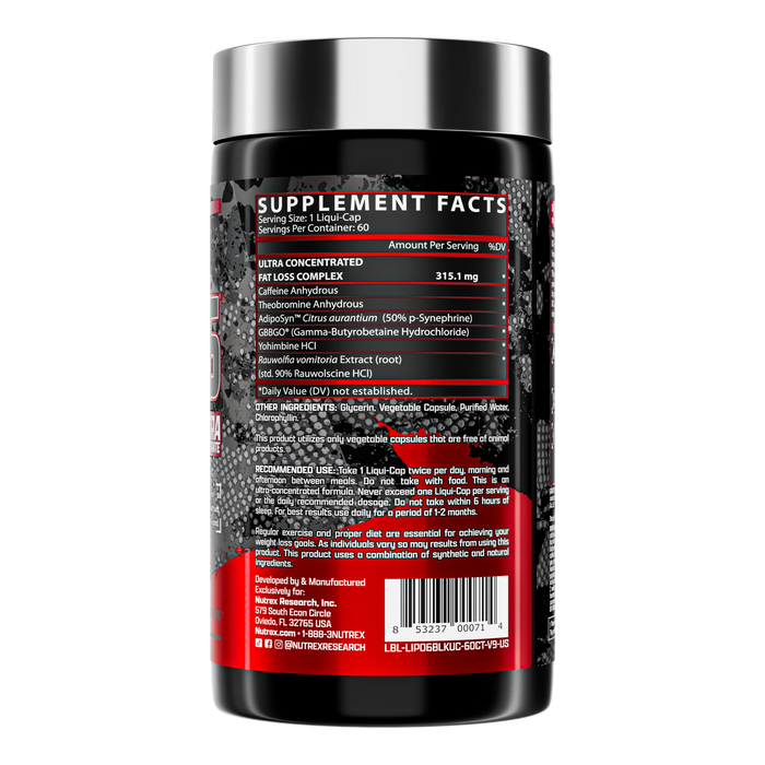 Nutrex Lipo-6 Black Ultra Concentrate - 60 caps
