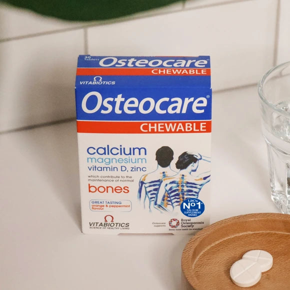 MySupplementShop Bone Care Vitabiotics Osteocare Orange &amp; Peppermint Flavour Chewable 30 Tablets by Vitabiotics