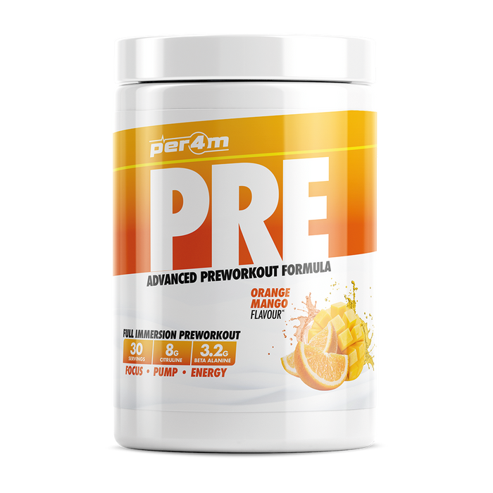 Per4m Pre Workout Stim 570g 30 Servings - Orange Mango - Pre Workout at MySupplementShop by PER4M Nutrition