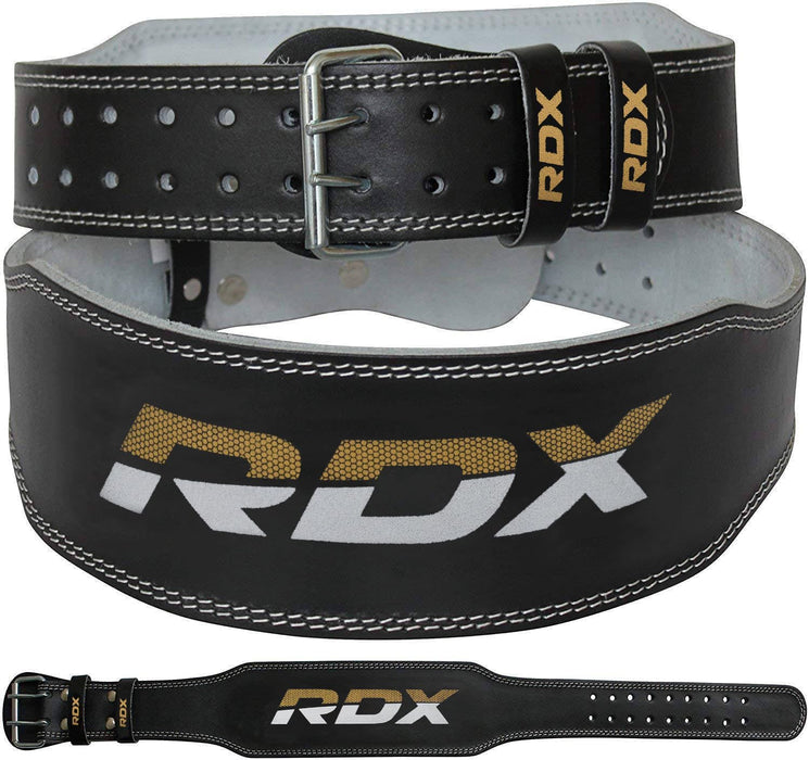 RDX Belt 4" Leather Black/Gold