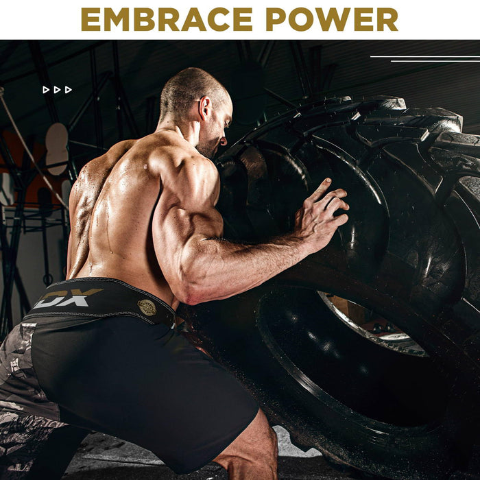 RDX Belt 4" Leather Black/Gold