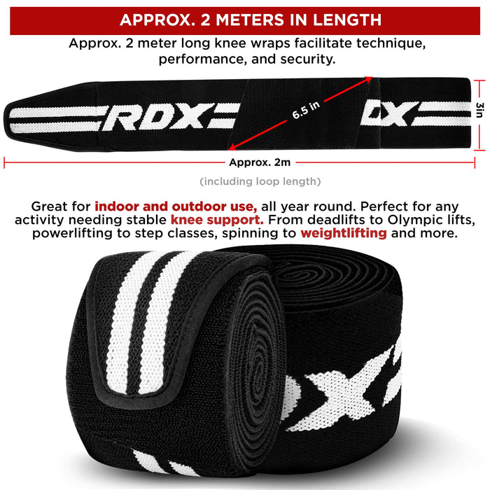 RDX Gym Knee Wrap Black