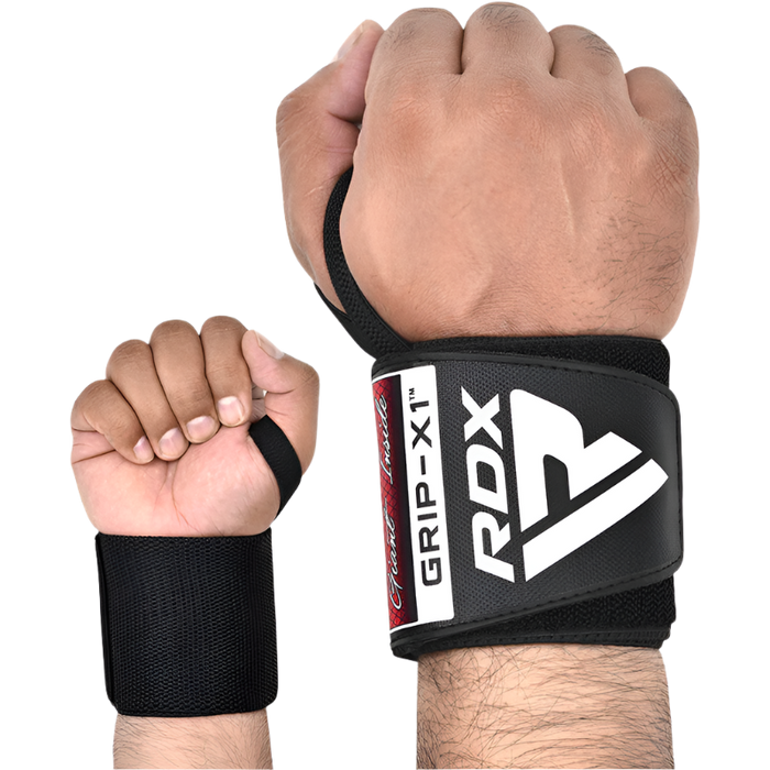 RDX Gym Wrist Wraps W3 Full Black