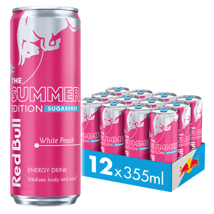 Red Bull Summer Edition Sugar Free White Peach 12x355ml