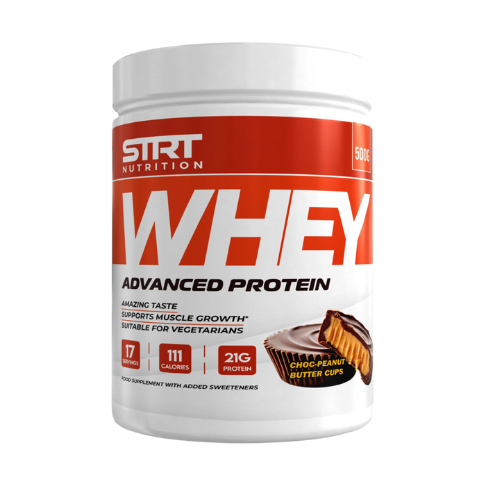 STRT Nutrition Whey Protein 500g - 21g Protein, 17 Servings, Multiple Flavours