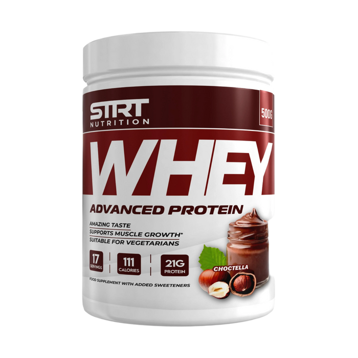 STRT Nutrition Whey Protein 500g - 21g Protein, 17 Servings, Multiple Flavours