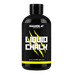 Black bottle of SWOLE Lifestyle Liquid Chalk with yellow accents on a white background