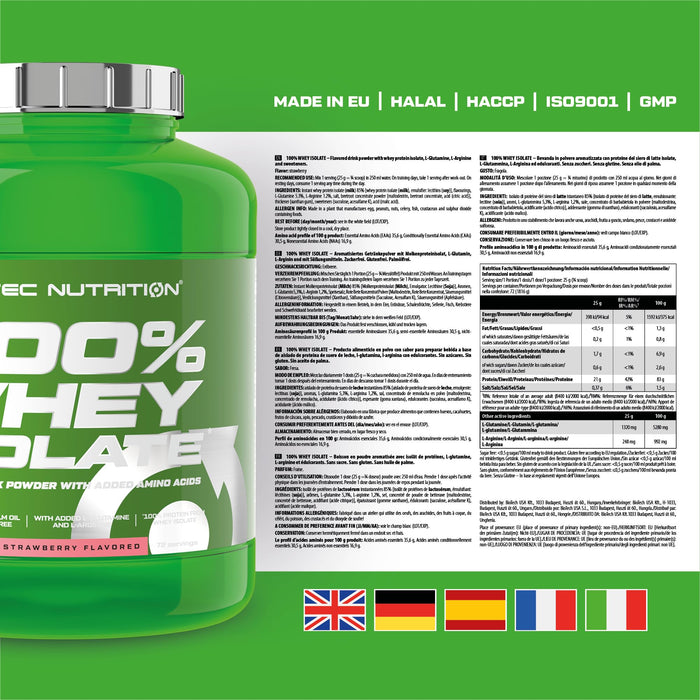 SciTec 100% Whey Isolate 1816g