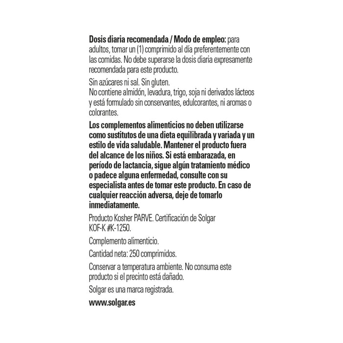 Solgar Folic Acid 400mcg 36x250 TAB