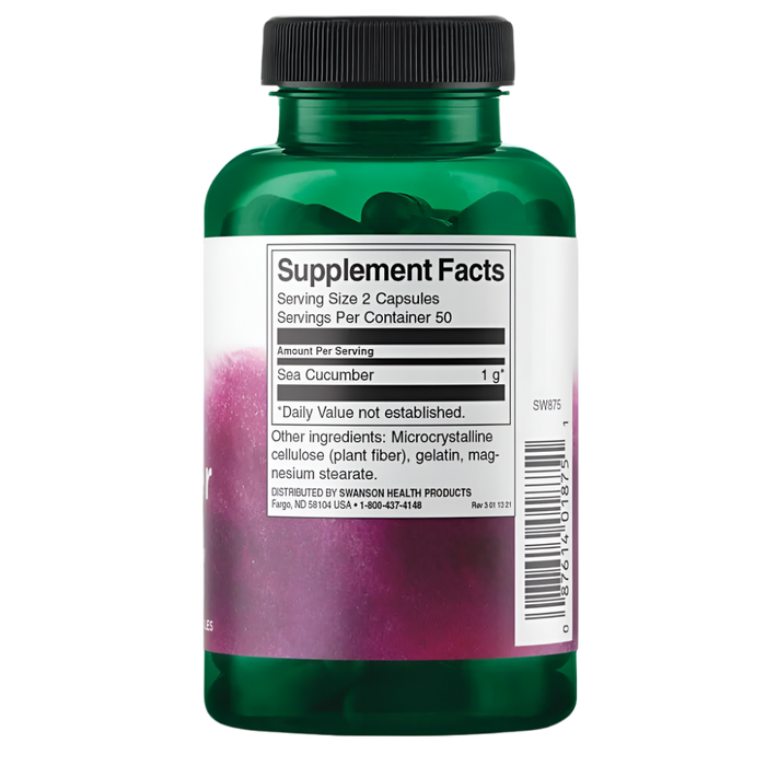 Swanson Sea Cucumber 500mg 100 Capsules