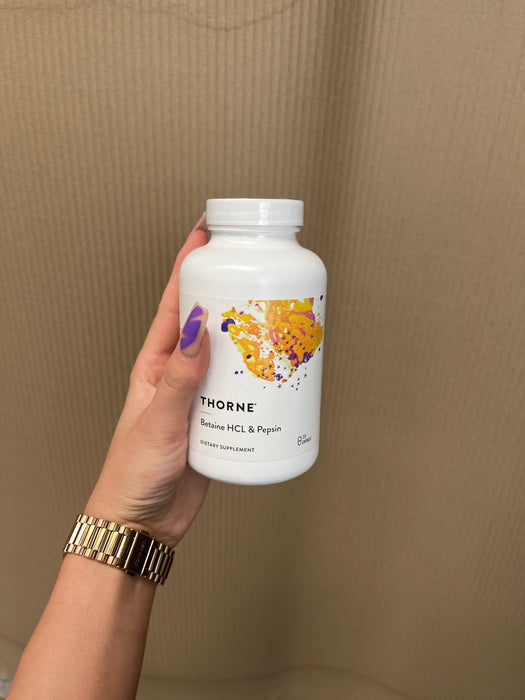 Thorne Research Betaine HCL &amp; Pepsin 225 Capsules