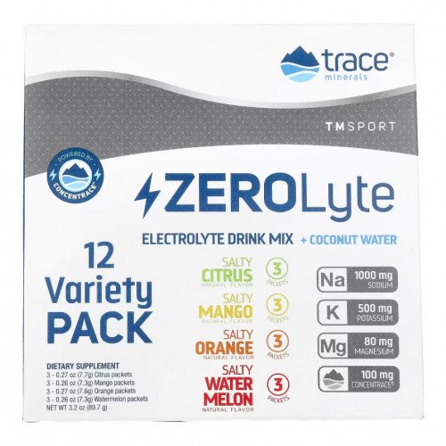Trace Minerals ZEROLyte 12 Variety Pack - 12 packets