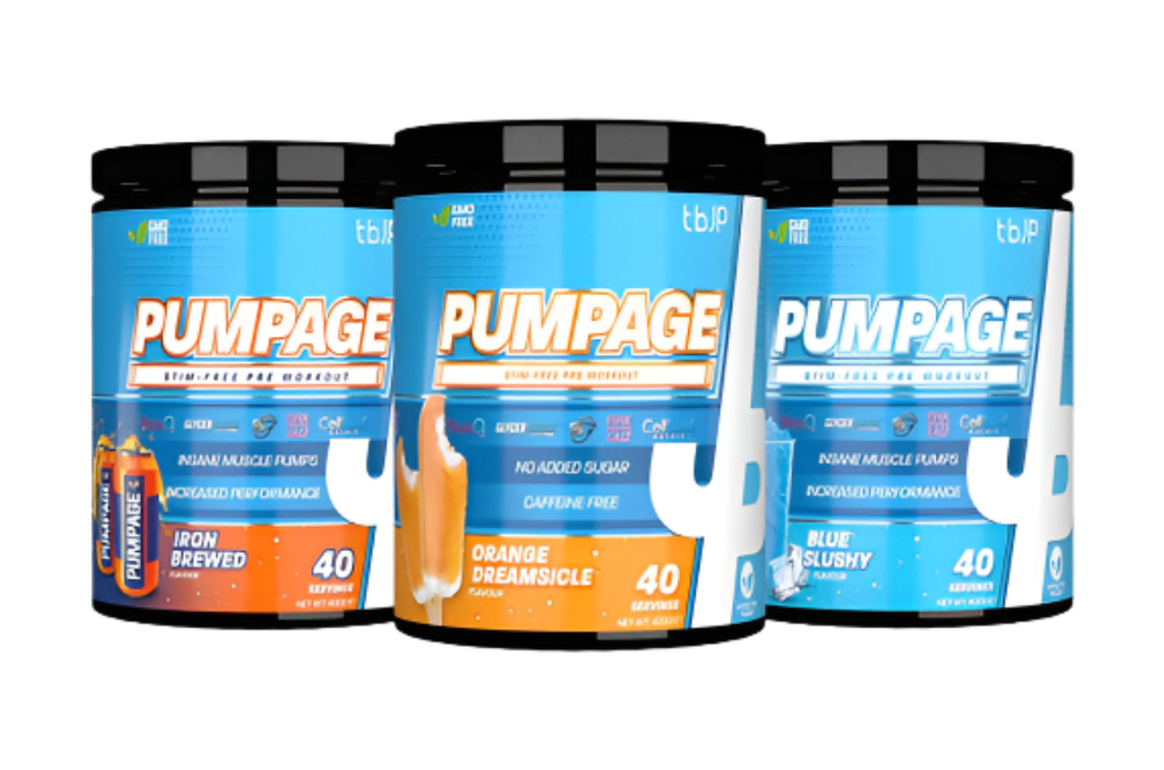 Trained By JP Pumpage Stim Free Pre-Workout 400g - Maximize Your Pump
