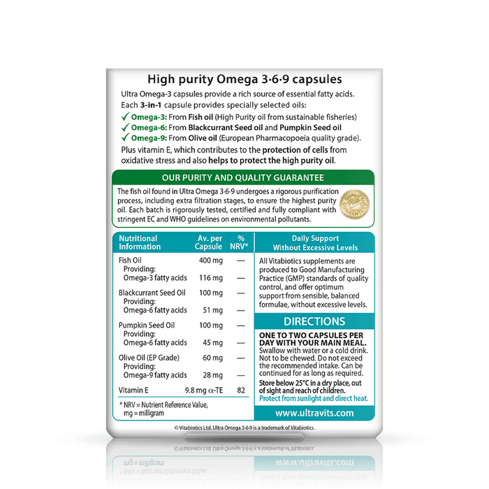 Vitabiotics Ultra Omega 3-6-9 3-in-1 Formula 60 Capsules