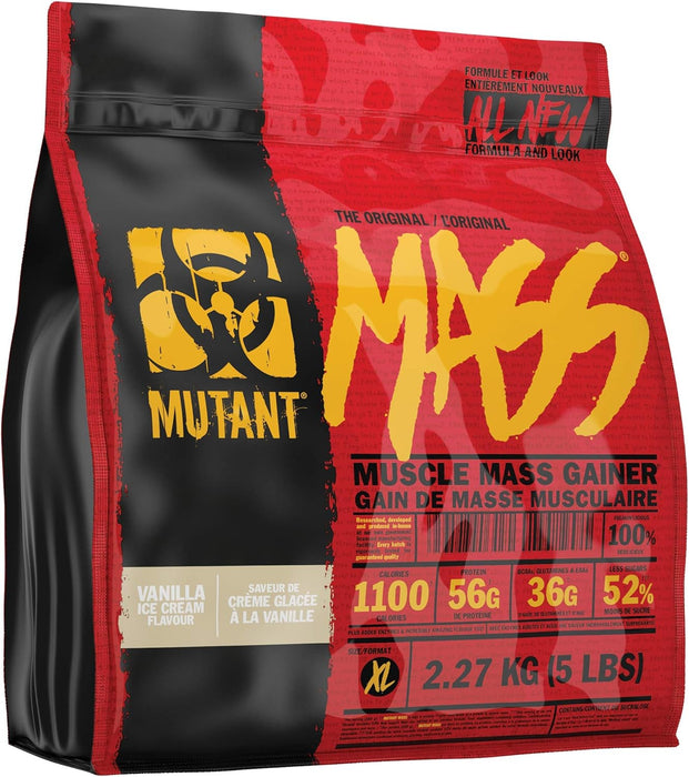 MUTANT Mass Weight Gainer Protein Powder 2.27kg - Vanilla Ice cream - Weight Gainers & Carbs at MySupplementShop by Mutant