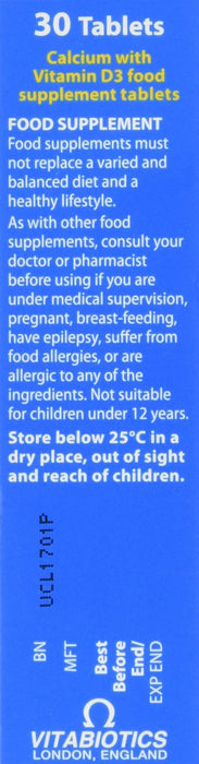 Vitabiotics Ultra Calcium & Vitamin D 30 Tablets - Bone Care at MySupplementShop by Vitabiotics