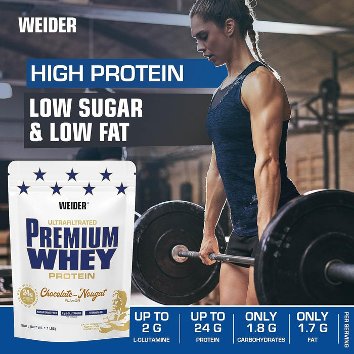 Weider Premium Whey, Chocolate Nougat - 500g
