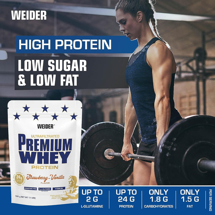 Weider Premium Whey, Strawberry-Vanilla 500g