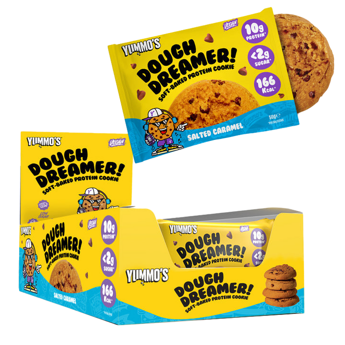 Yummos Dough Dreamer! Vegan Protein Cookie 12x50g Salted Caramel