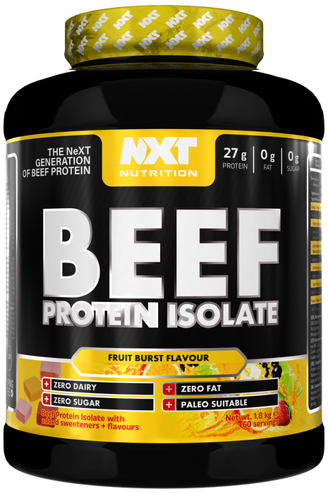 NXT Nutrition Beef Protein Isolate 1.8kg | Paleo, Keto Friendly, Dairy and Gluten Free