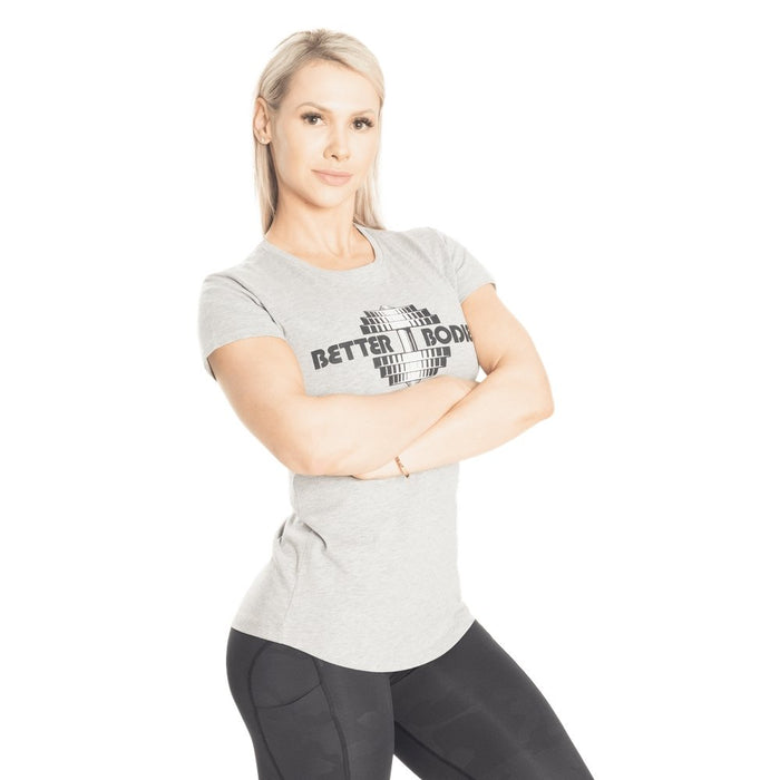 Better Bodies Regular Tee - Light Grey - Regular Tee at MySupplementShop by Better Bodies