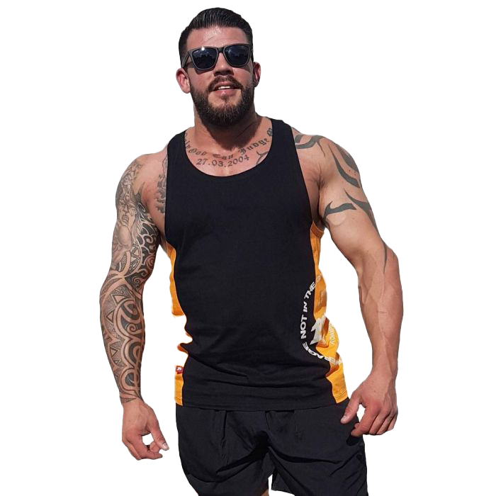 Brachial Tank Top Squat - Black/Orange