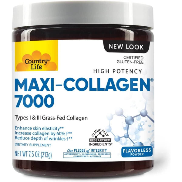 Country Life Maxi-Collagen 7000 7.5oz Powder | Premium Supplements at MYSUPPLEMENTSHOP